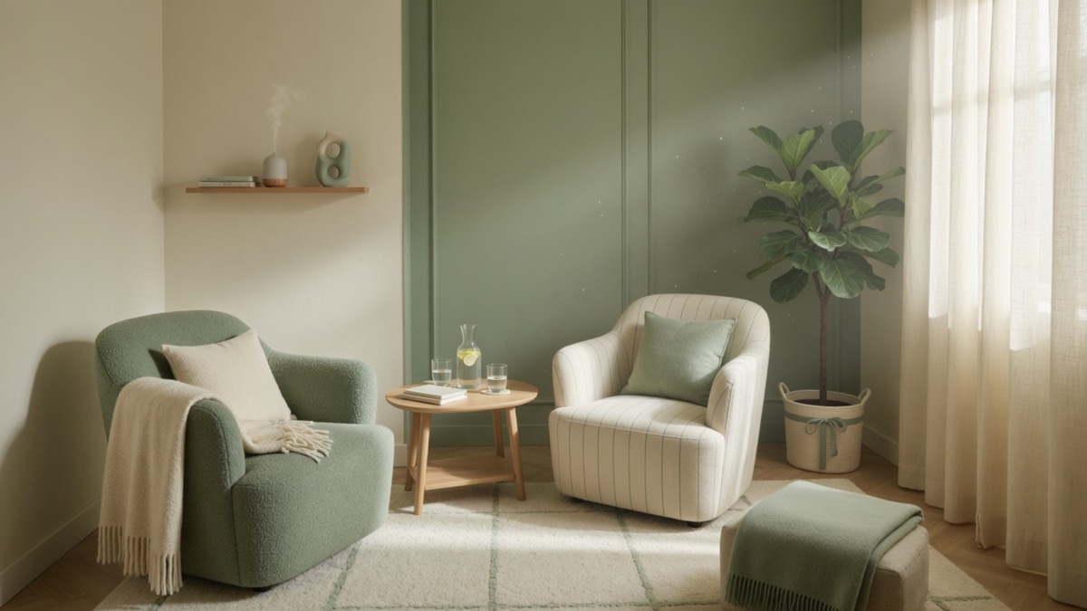 Calm therapy room with two chairs